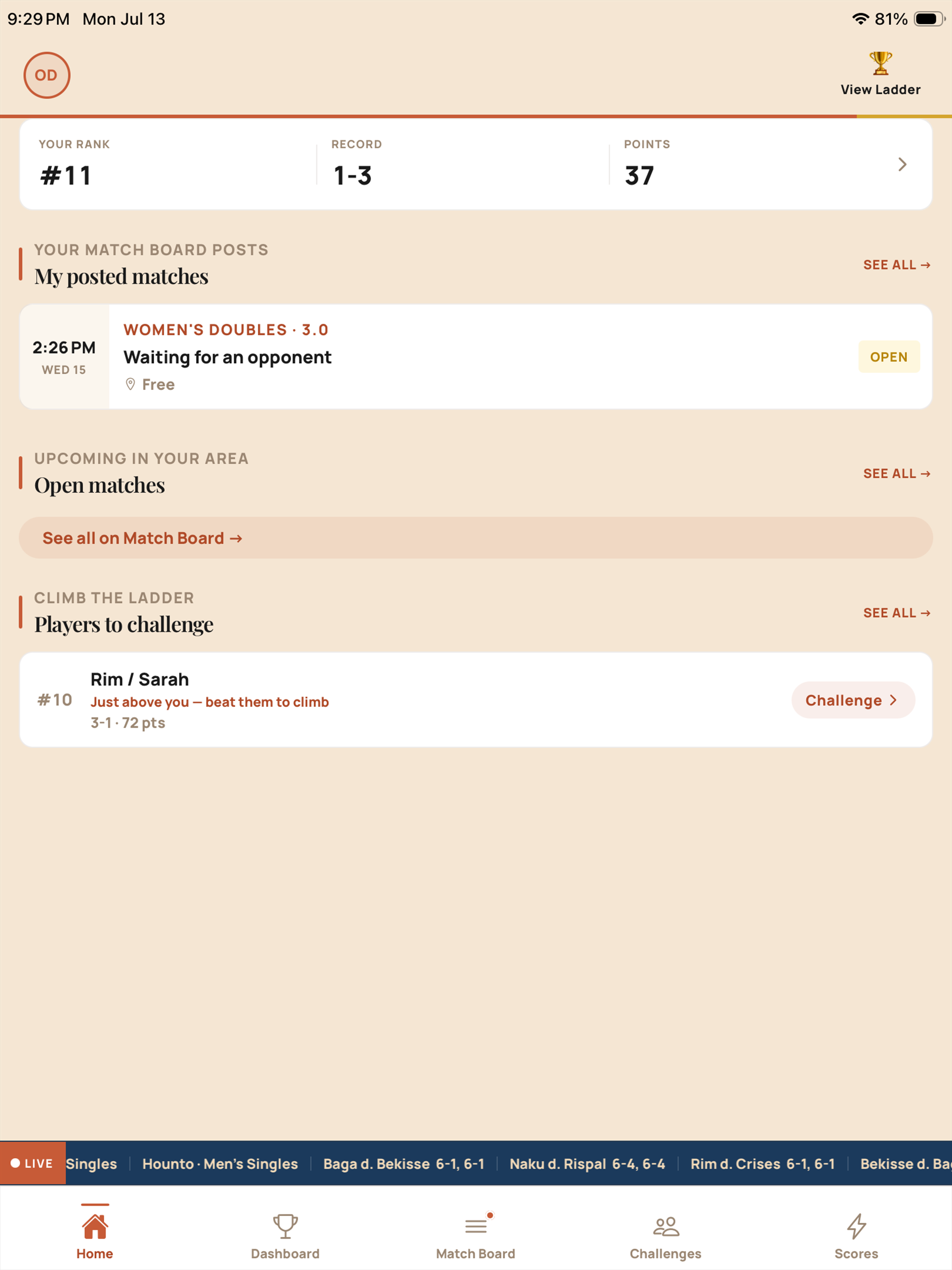TennisLadder App screenshot 11