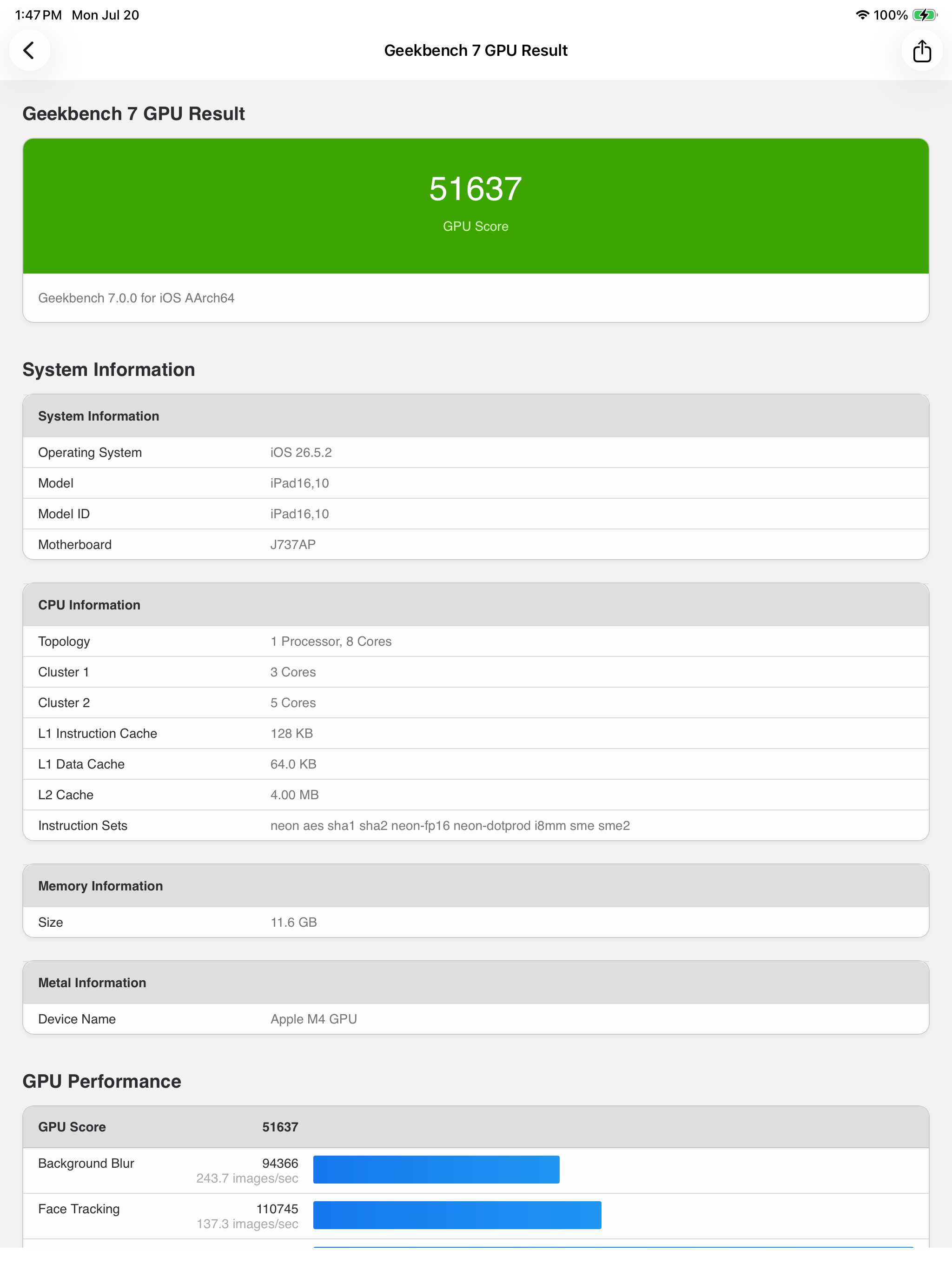 Geekbench 7 screenshot 10