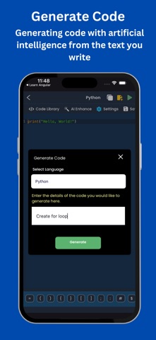 AI Code Generator & CodeEditor iPhone screenshot