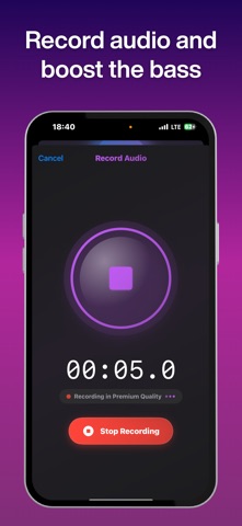 Basster: Volume & Bass Booster iPhone screenshot