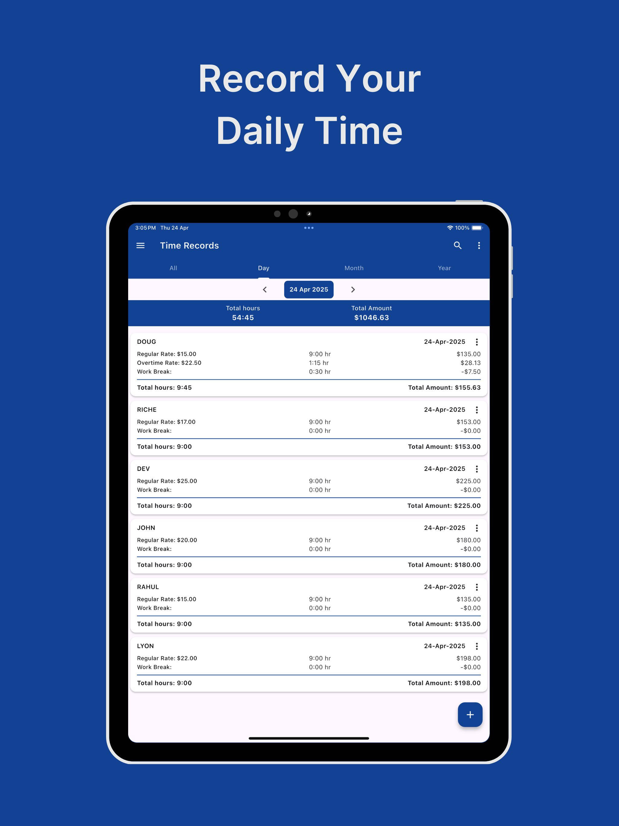 Daily Work: Hours tracker time screenshot 10