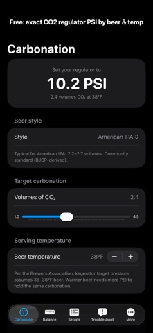 Tap: Draft Beer & CO2 Calc Screenshot 1 of 4
