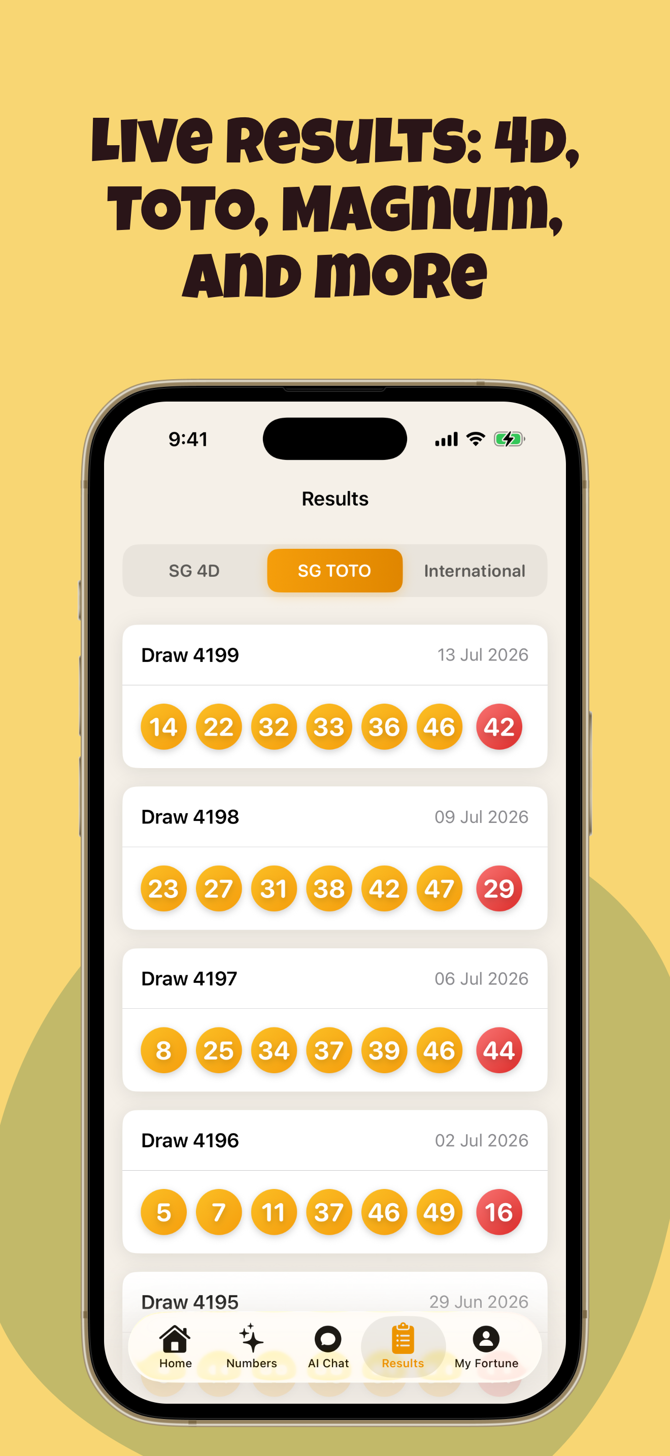 4D TOTO: AI Luck and Results screenshot 6