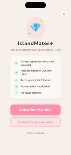 Captura de pantalla de IslandMates - Mascota Widget en iPhone 6