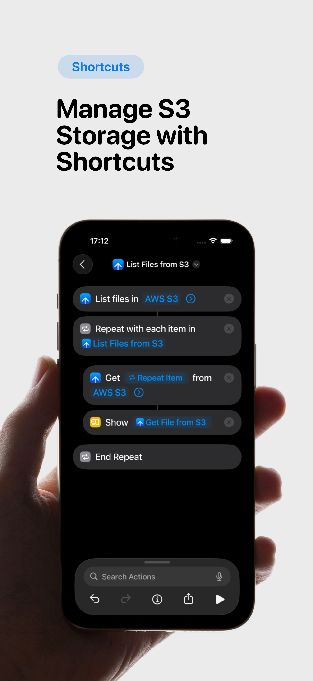 Upper – S3 Shortcuts