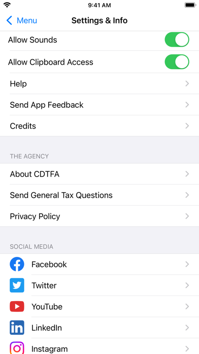 CDTFA Mobile Screenshot
