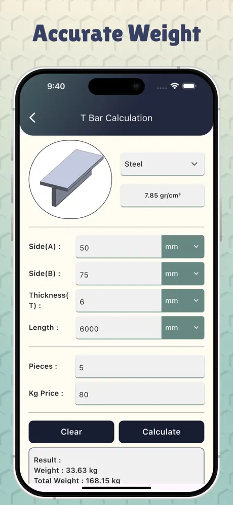 Metal Weight Calculators screenshot 5