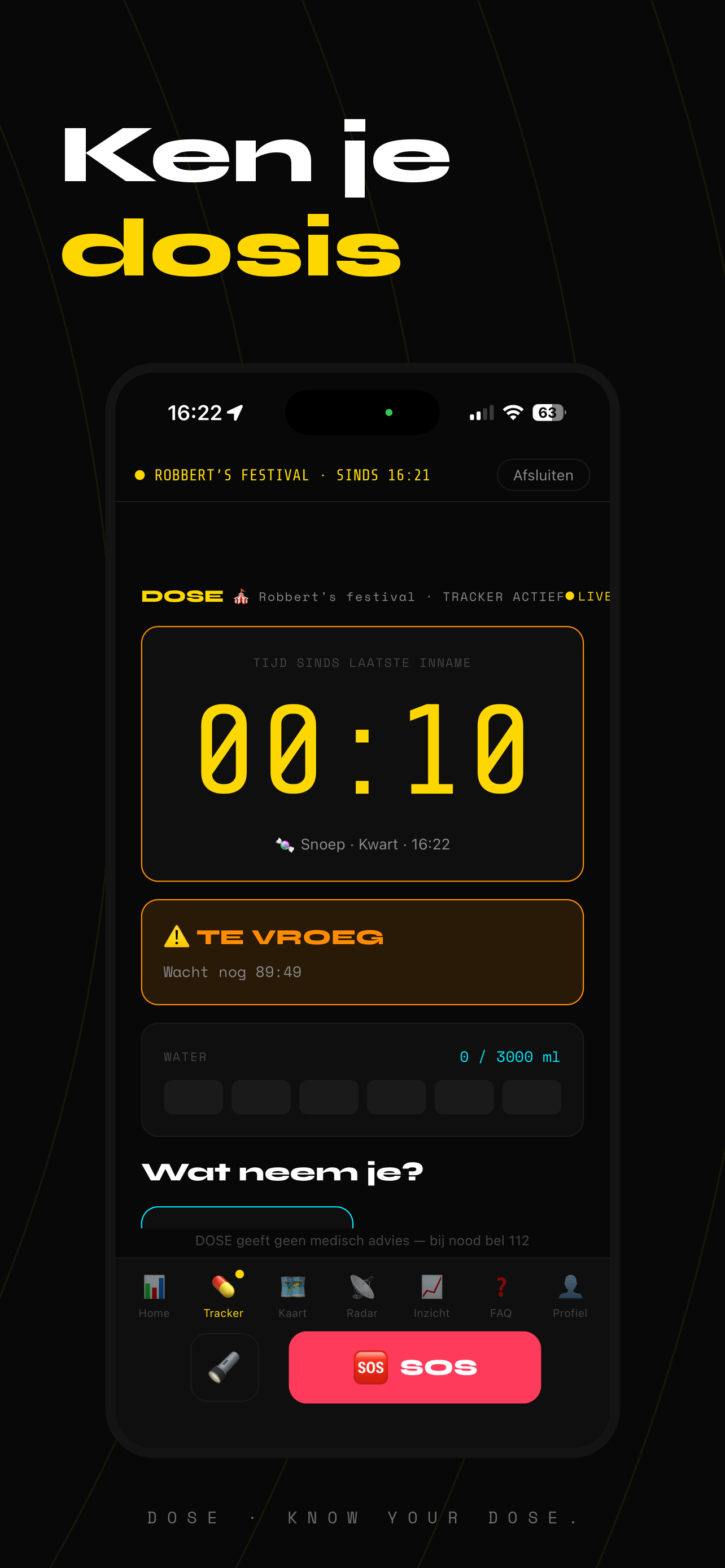 DOSE: Festival Safety App screenshot 3