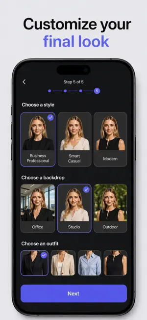AI Professional Headshot Cam screenshot 4