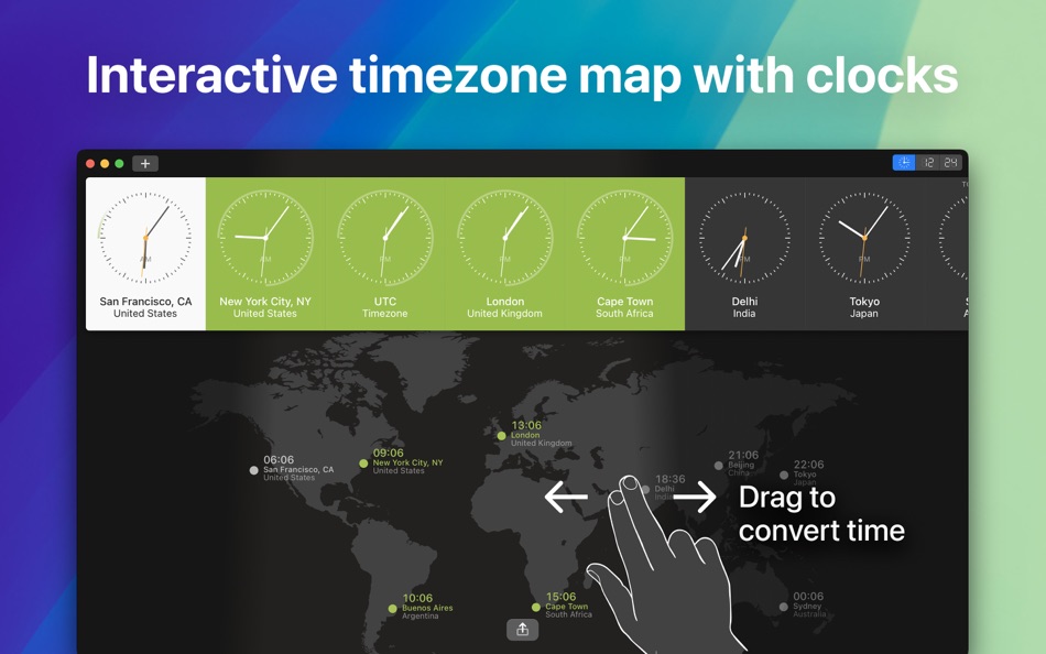 #3. World Clock Pro: Time Zones (macOS) 由: Alex Komarov Inc.