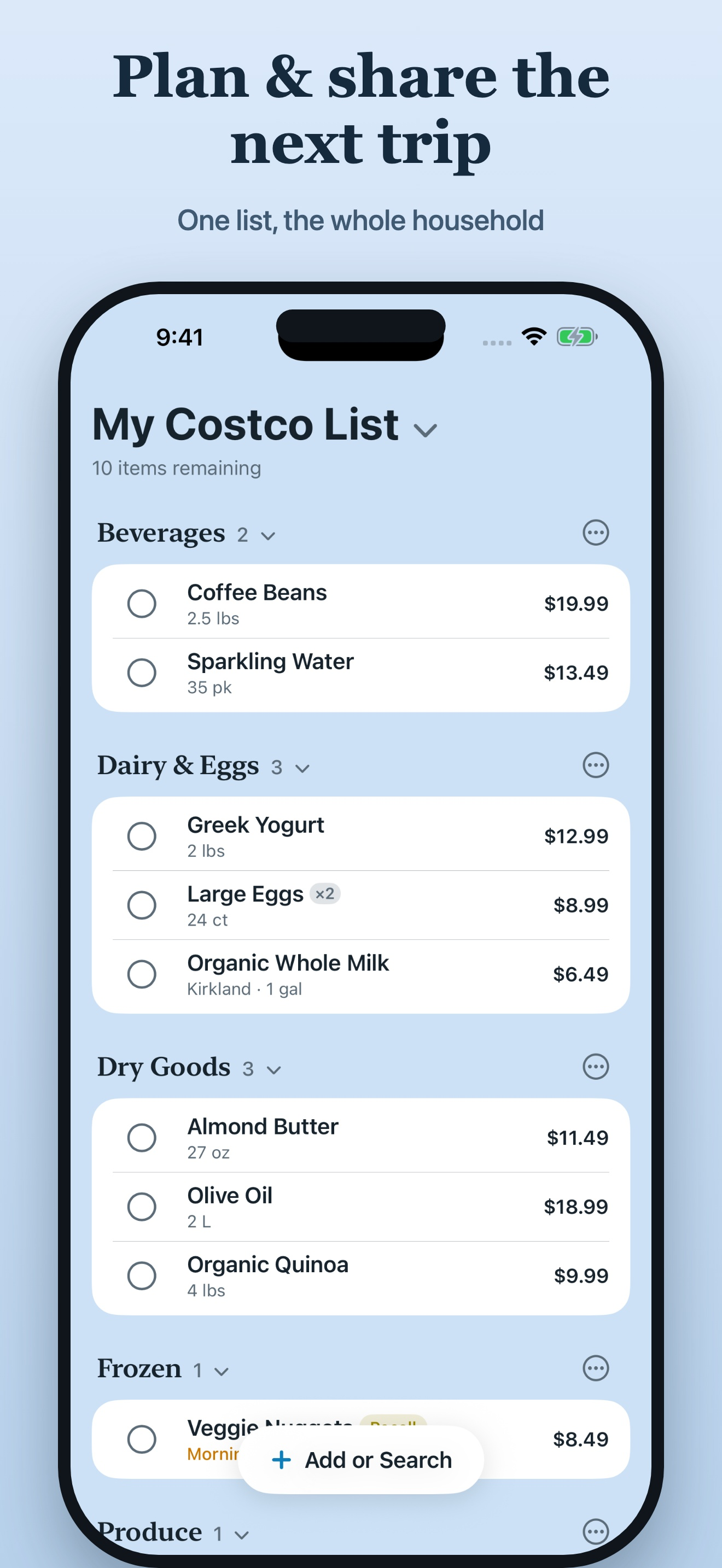 MyList: Grocery List & Budget screenshot 6