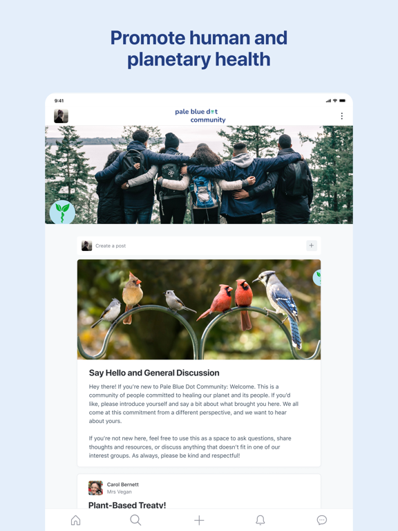 Pale Blue Dot Community iPad screenshot 1 - Social Networking app