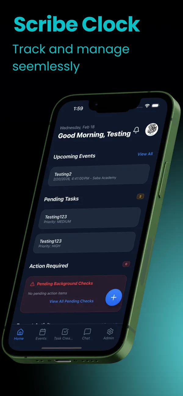 #1. Scribe Clock (iOS) Ved: Haydar Al-Karar LLC