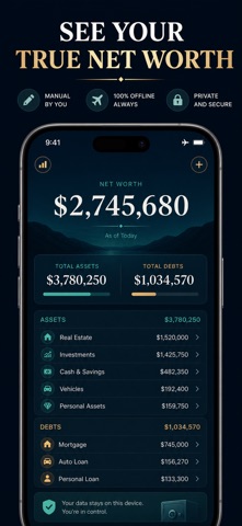 Net Worth: Assets & Debts Screenshot 1 of 9