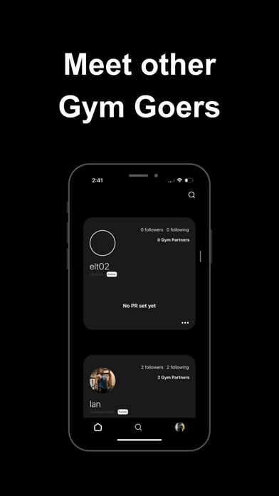 Lift Card - Social Fitness App Screenshot