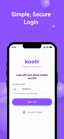 Kootr - Parcel Delivery App screenshot
