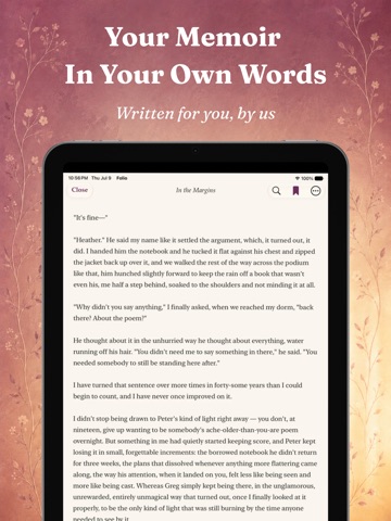 Folio: Your AI Memoir Writer iPad screenshot
