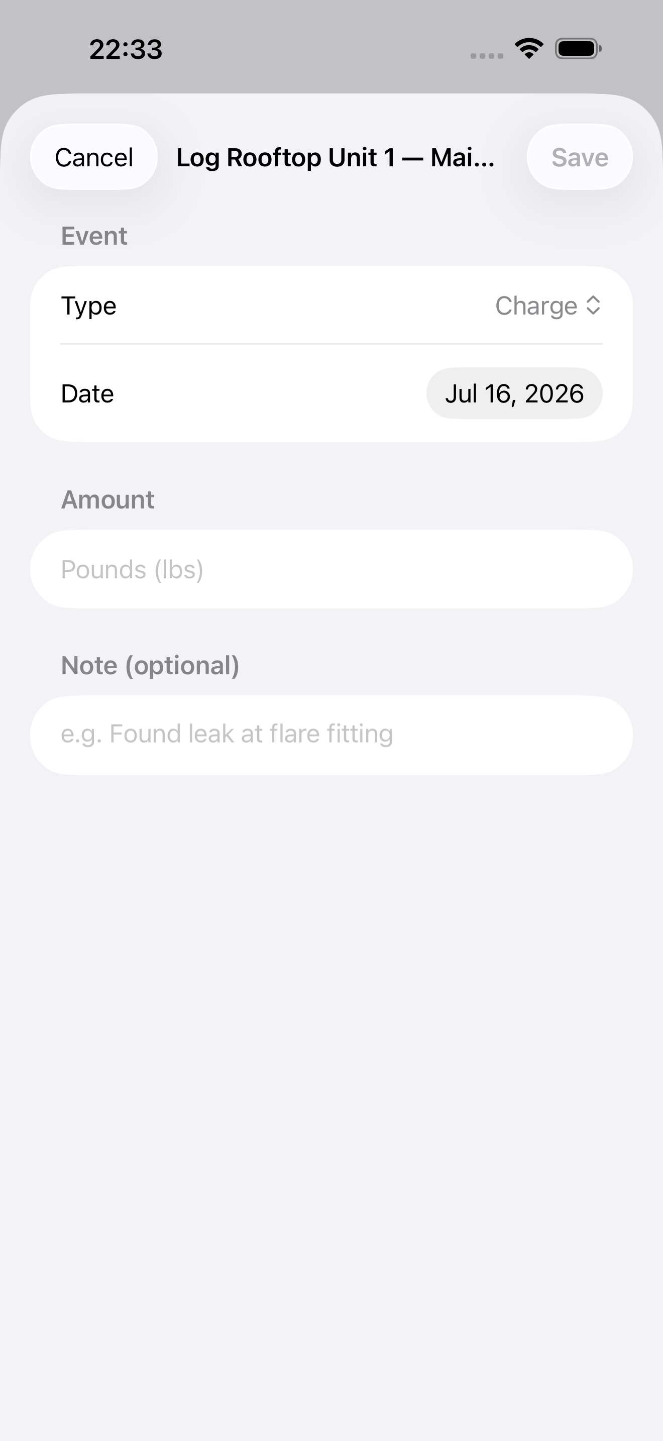 Refrigerant Log - EPA 608 screenshot 3
