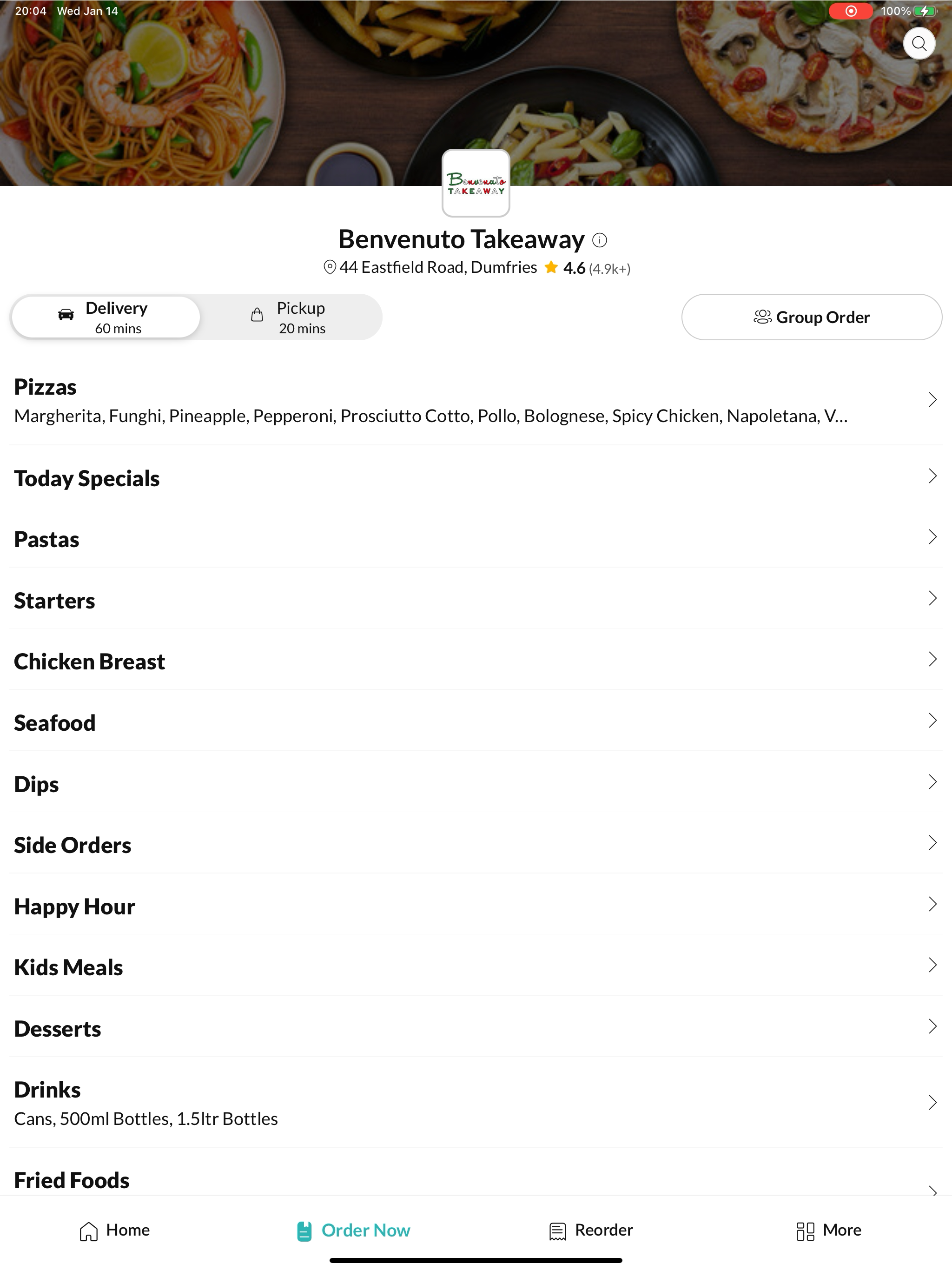 Benvenuto Takeaway Dumfries