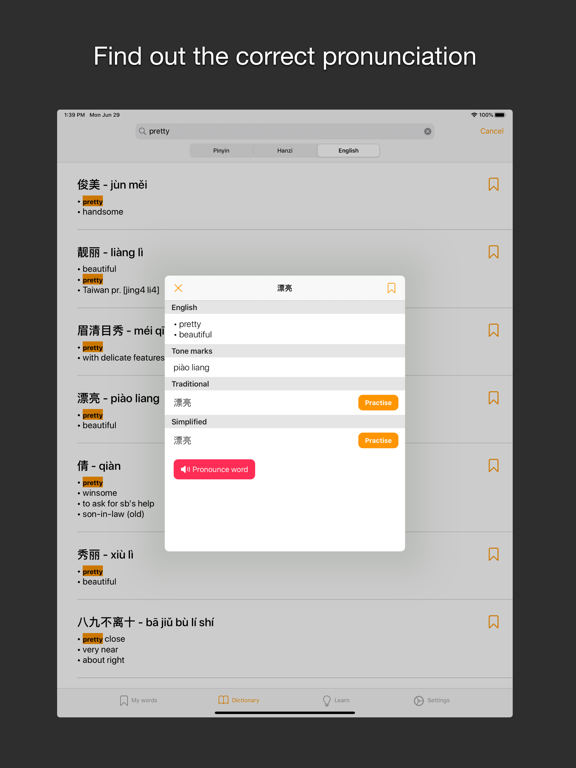 HSK Chinese-English Dictionary iPad screenshot 4 - Education app