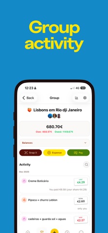 BananaSplit: Split Expenses screenshot