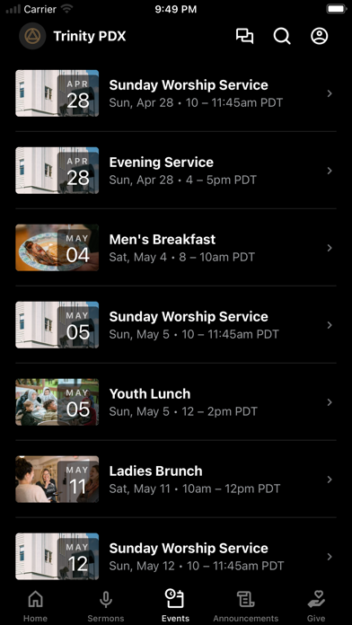 Trinity Church of Portland Screenshot