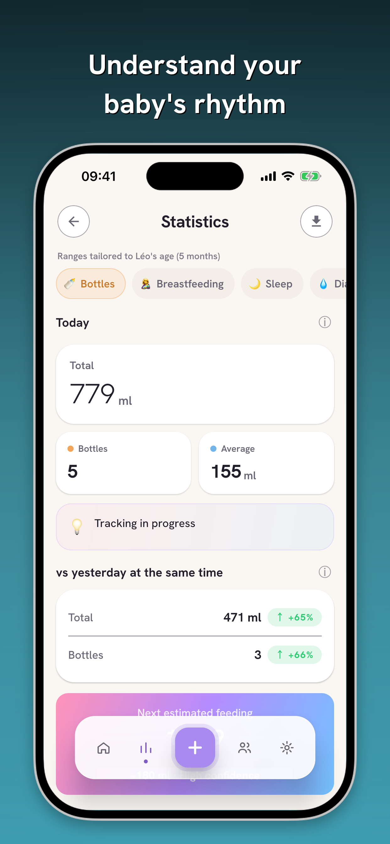 Bib+ Baby Tracker & Bottle screenshot 5