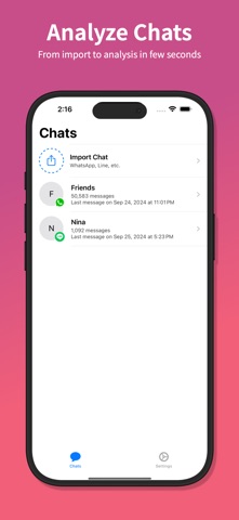 Chatalyzer - Analyze Chats Screenshot 1 of 4