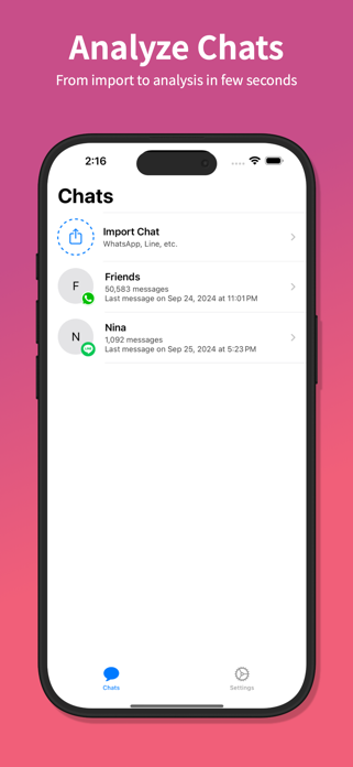 Chatalyzer - Analyze Chats Screenshot 1 of 4