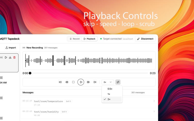 AMQP Tapedeck screenshot