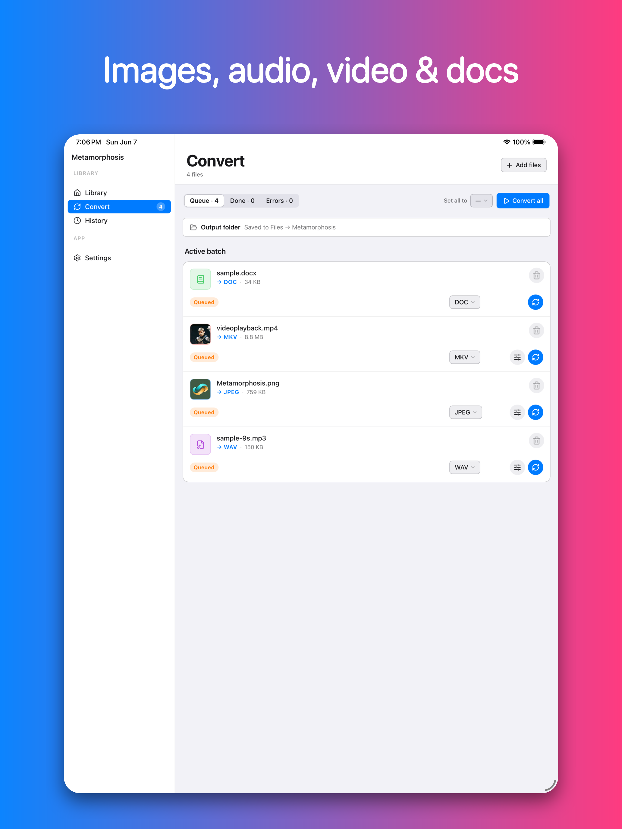 Metamorphosis Convertor screenshot 4