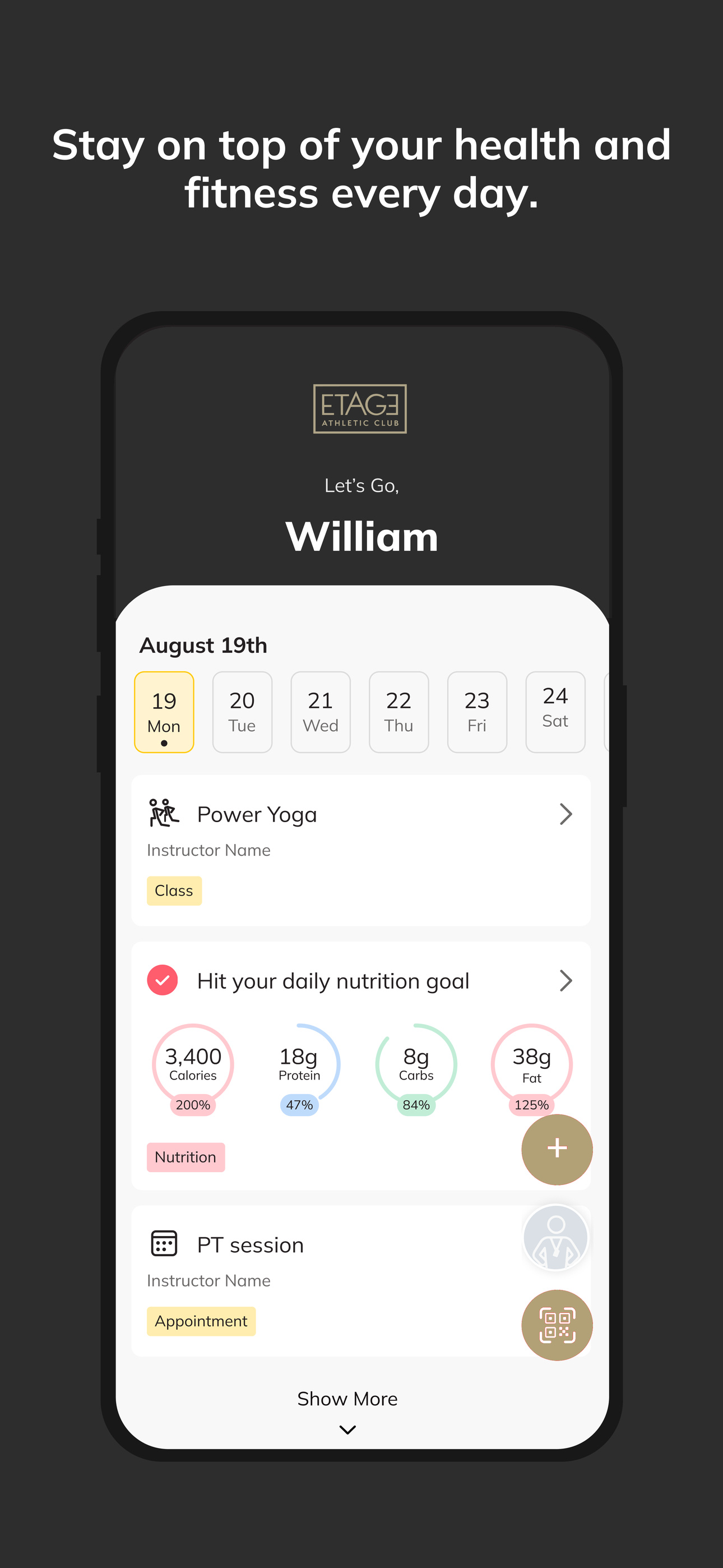 Etage Athletic Club screenshot 2