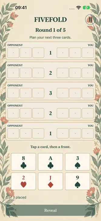 Fivefold: Card Strategy screenshot 1