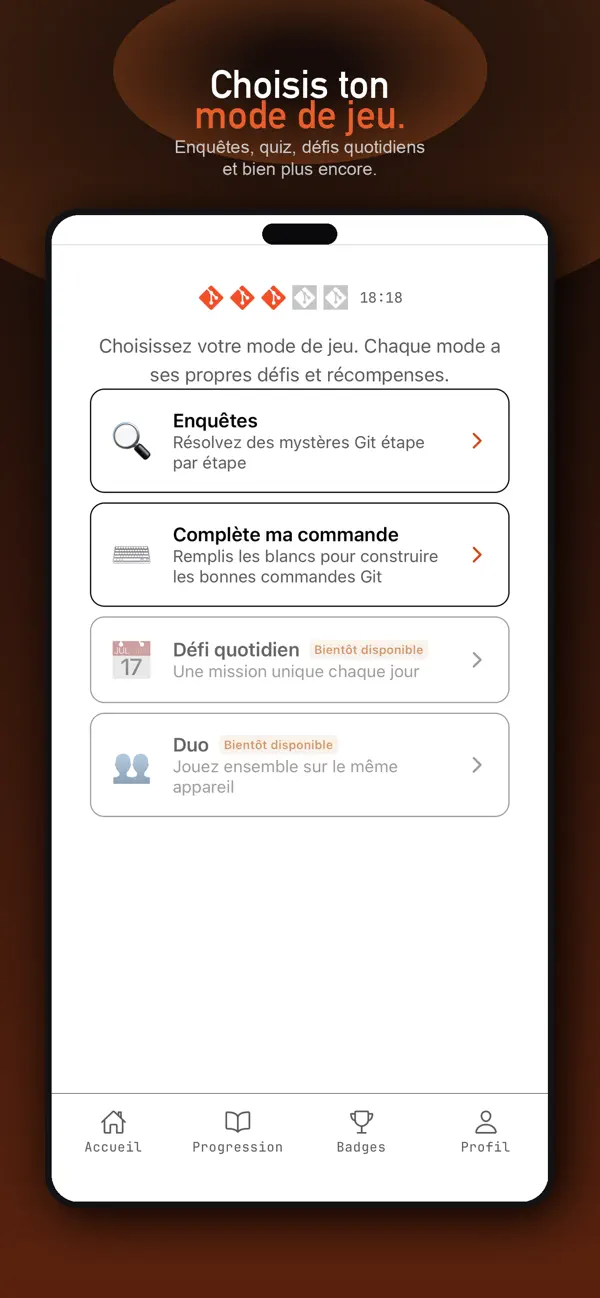 #3. GitQuest — Learn Git (iOS) Ved: anais sparesotto