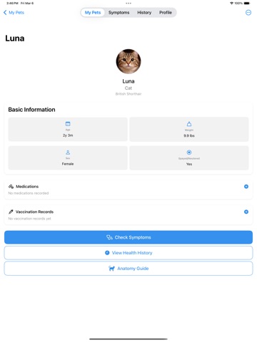 Pet Check AI iPad screenshot