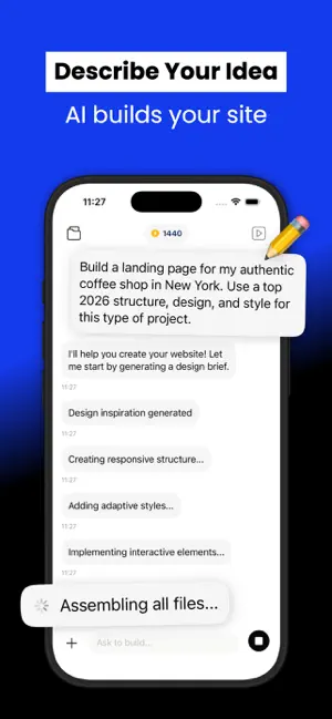 Vibecode AI Website Builder screenshot 1