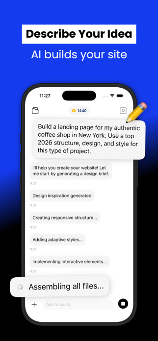 Vibecode AI Website Builder Screenshot 1 of 3