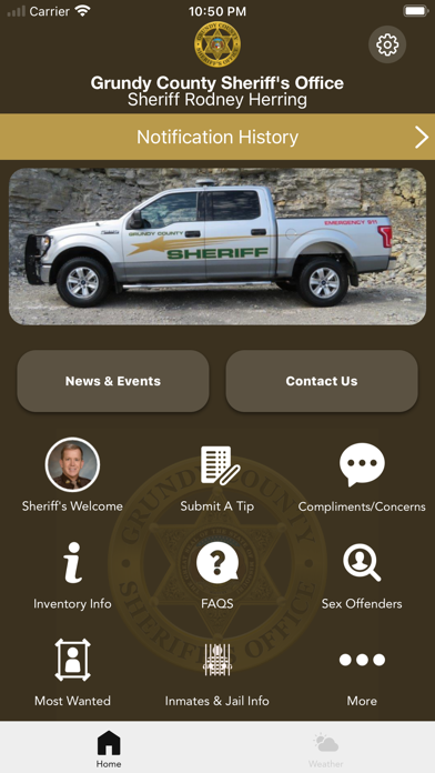 Grundy County Sheriff's Office Screenshot