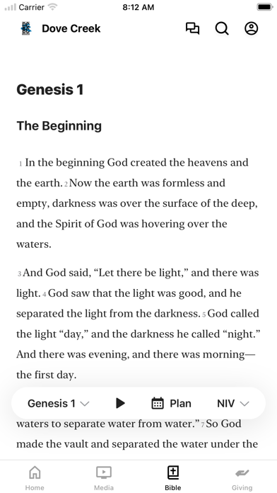 Dove Creek Bible Church Screenshot