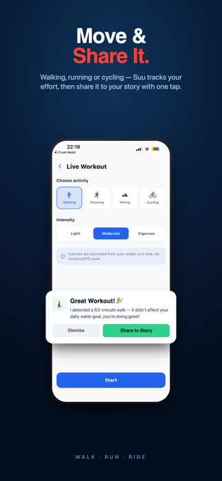 Suu - Calorie & Water Tracker Screenshot 4 of 7
