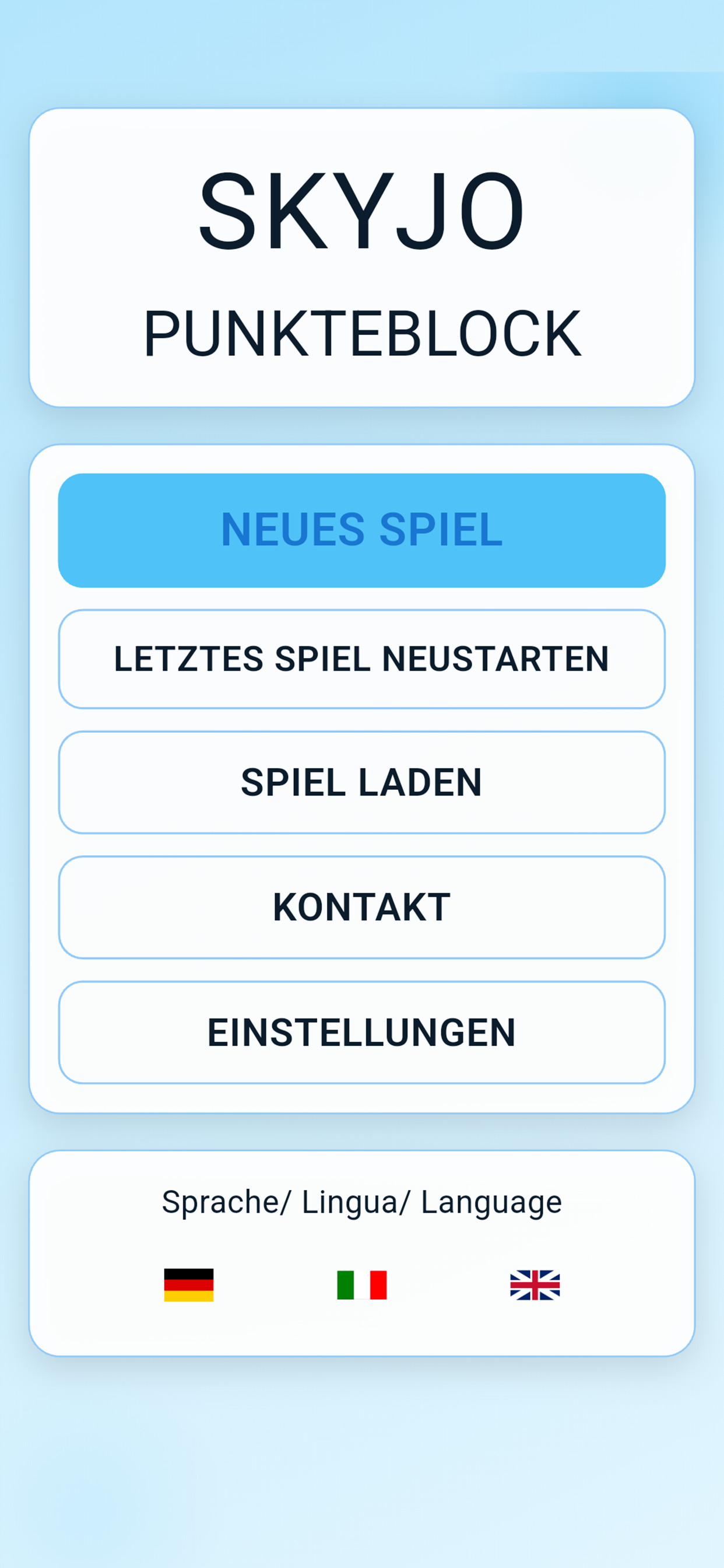 Skyjo Gamepad