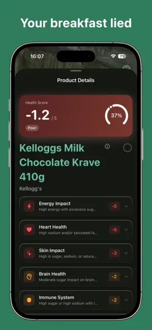 Zing - Food Nutrition Score screenshot 3