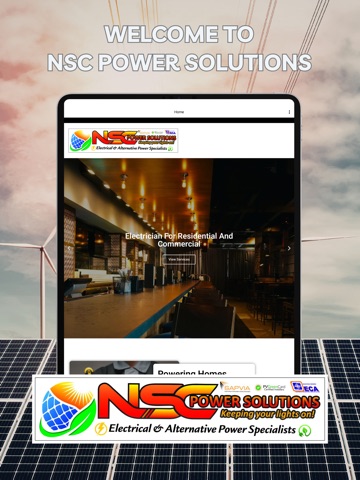 NSC Power Solutions iPad screenshot