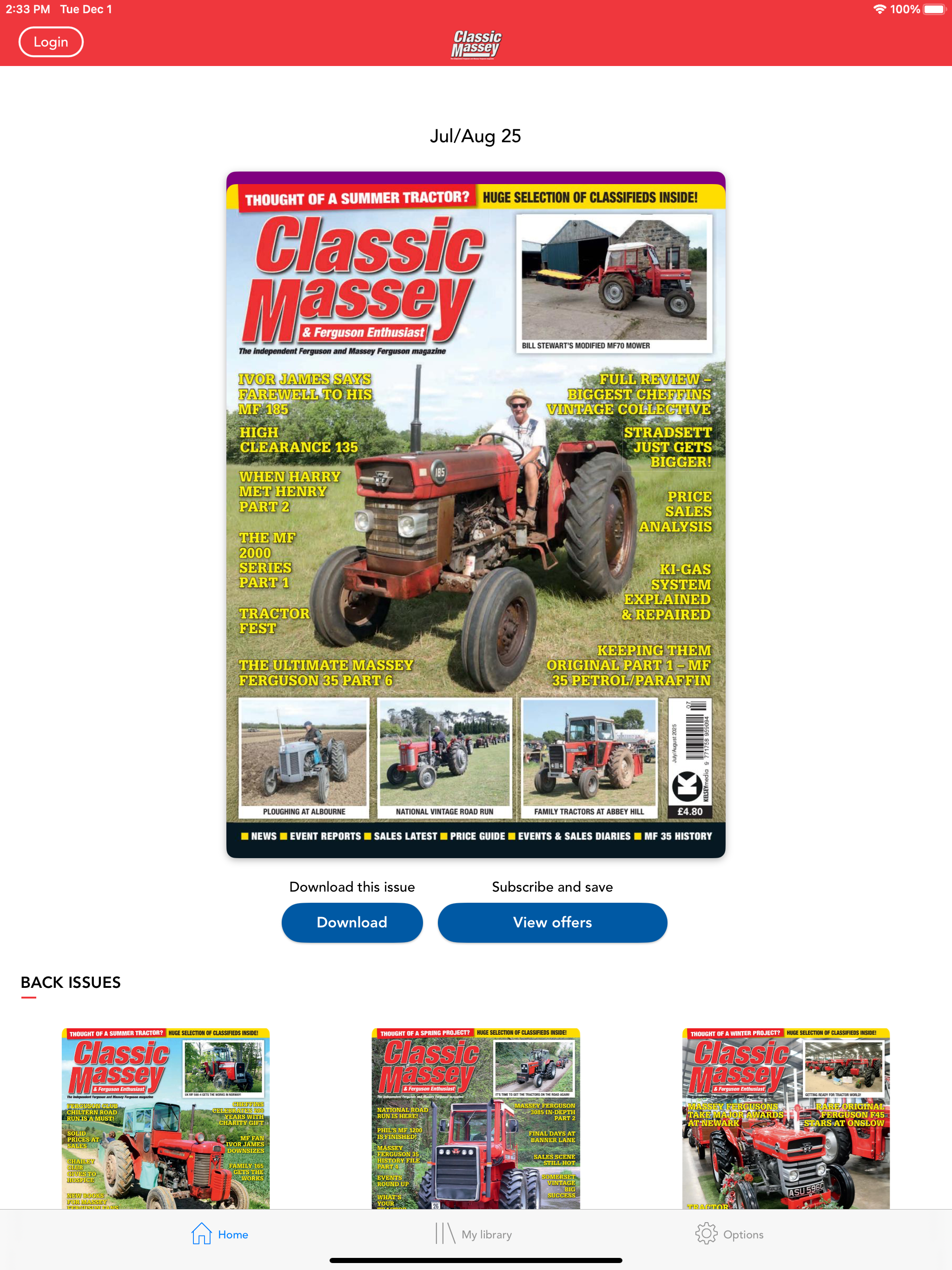 Classic Massey Magazine screenshot 3