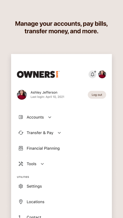 Owners Bank Screenshot