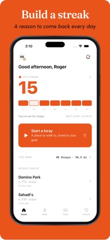 Foray: Walks & Step Goals Screenshot 4 of 10