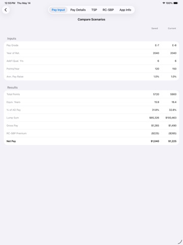 Military Reserve Retirement iPad screenshot