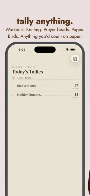 Tallies — Habit Tracker screenshot 1