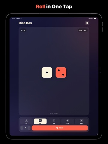 Dice Box - Quick Dice Roller iPad screenshot
