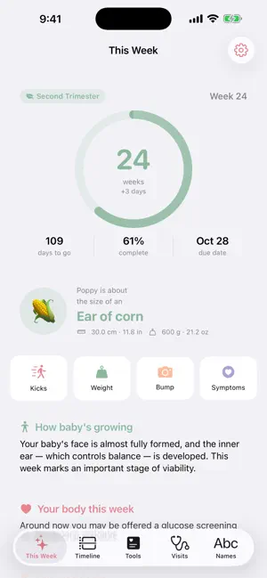 Pregnancy Week by Week Tracker screenshot 1
